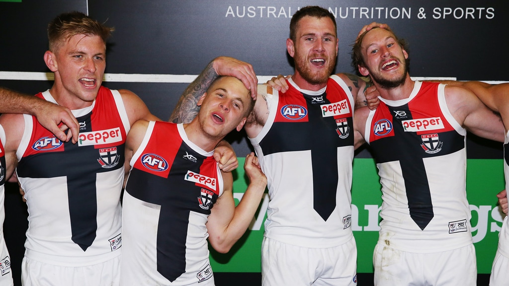 Saints1024x576.jpg St Kilda is sitting pretty in second spot on the ladder with four wins from the opening five rounds - AFL,St Kilda Saints,Alan Richardson